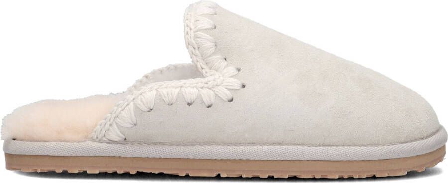MOU Pantoffels Dames Slipper Eskimo Maat: 41 Materiaal: Suède Kleur: Zilver