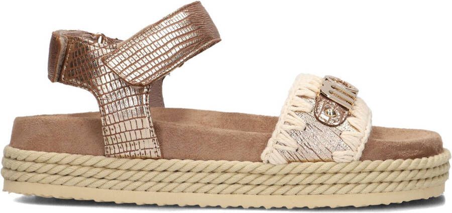 MOU Sandalen Dames Rope Sandal With Back Strap Maat: 37 Materiaal: Leer Kleur: Brons