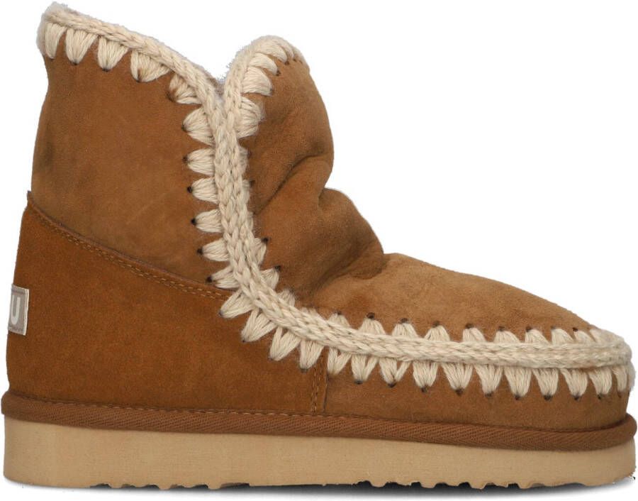 MOU Vachtlaarzen Dames Eskimo 18 Glitter Logo Maat: 37 Materiaal: Suède Kleur: Cognac