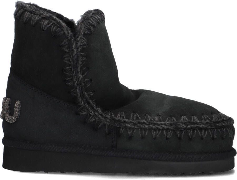 MOU Vachtlaarzen Dames Eskimo 18 Glitter Logo Maat: 37 Materiaal: Suède Kleur: Zwart