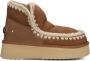 MOU Vachtlaarzen Dames Eskimo 18 Platform Rhinestones Maat: 38 Materiaal: Suède Kleur: Cognac - Thumbnail 5