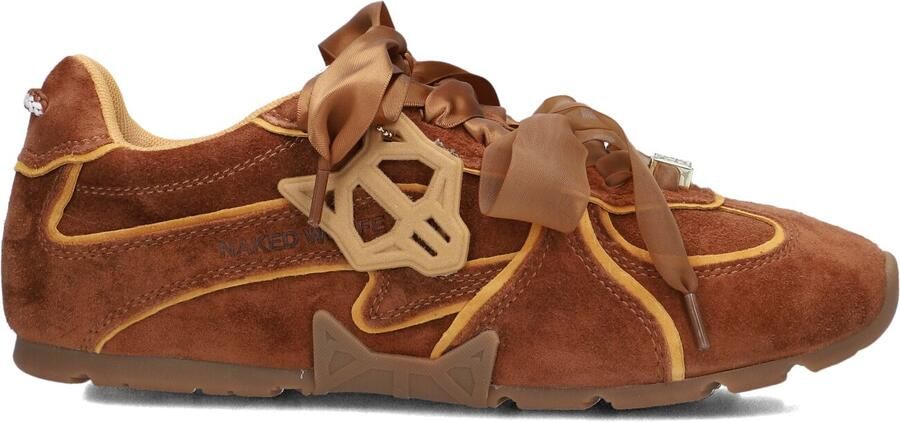 NAKED WOLFE Lage Sneakers Dames Adored Suède Bruin