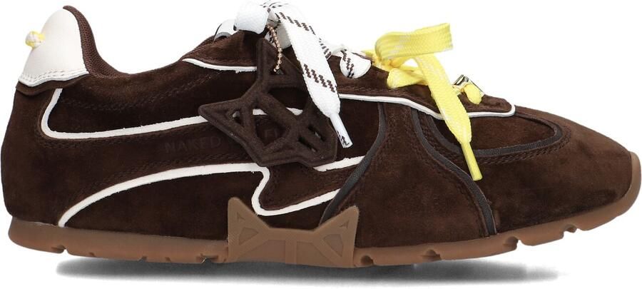 NAKED WOLFE Lage Sneakers Dames Adored Suède Bruin