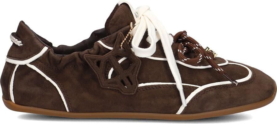 NAKED WOLFE Lage Sneakers Dames Soul Suède Bruin