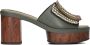 NOA HARMON Muiltjes Dames 9669 Maat: 38 Materiaal: Papierstro Kleur: Groen - Thumbnail 2