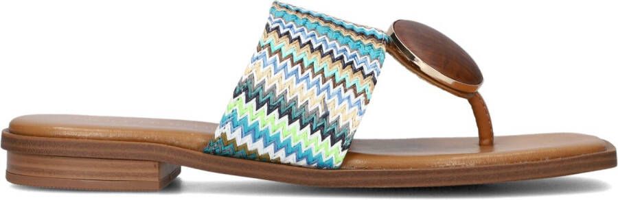 NOA HARMON Teenslippers Dames 9275 Maat: 39 Materiaal: Stro Kleur: Blauw