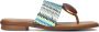 NOA HARMON Teenslippers Dames 9275 Maat: 39 Materiaal: Stro Kleur: Blauw - Thumbnail 3