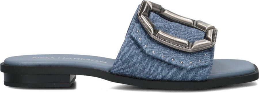 NOA HARMON Slippers Dames 9736 Maat: 39 Materiaal: Leer Kleur: Blauw