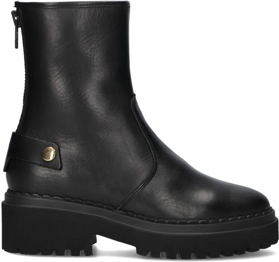 NUBIKK Enkelboots Dames Fae Leva Fur Maat: 37 Materiaal: Leer Kleur: Zwart - Foto 3