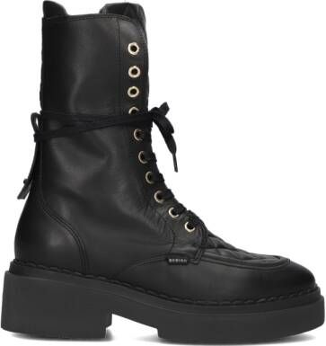 NUBIKK Veterboots Dames Finn Aubine Leer Zwart - Foto 4
