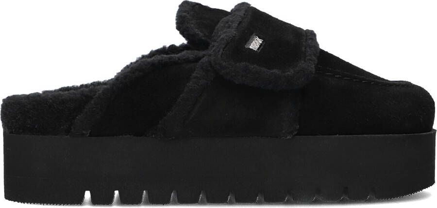 NUBIKK Instappers Dames Teddy Fur Maat: 41 Materiaal: Textiel Kleur: Zwart