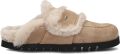 NUBIKK Instappers Dames Teddy Fur Suède Beige - Beige