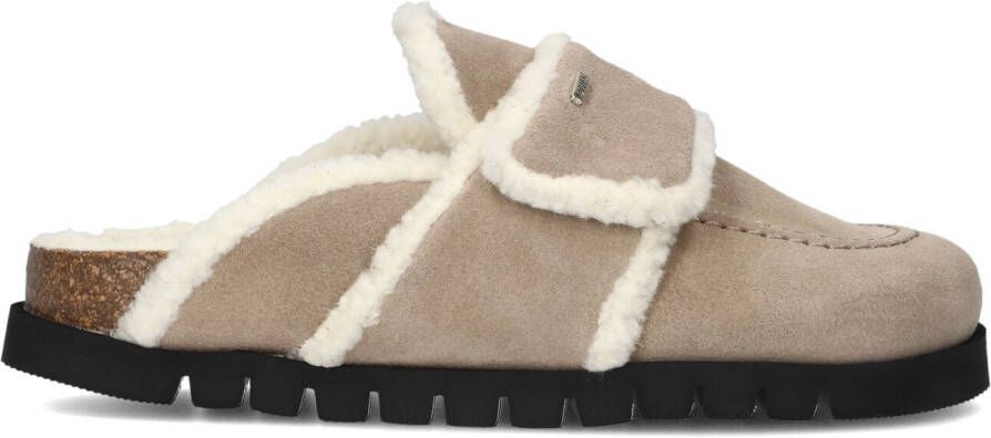 NUBIKK Instappers Dames Teddy Fur Maat: 39 Materiaal: Suède Kleur: Taupe
