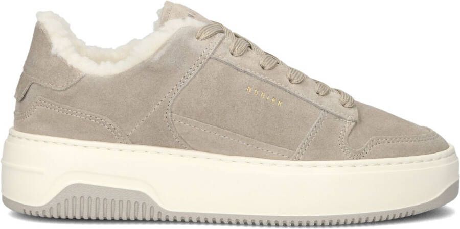 NUBIKK Lage Sneakers Dames Basket Teddy Maat: 42 Materiaal: Suède Kleur: Grijs