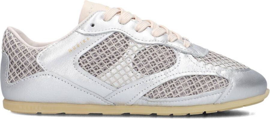 NUBIKK Lage Sneakers Dames Riley Morgan Maat: 37 Materiaal: Mesh Kleur: Zilverkleurig