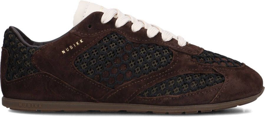 NUBIKK Lage Sneakers Dames Riley Morgan Maat: 40 Materiaal: Mesh Kleur: Bruin