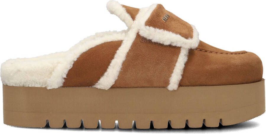 NUBIKK Pantoffels Dames Teddy Chunky Fur Maat: 39 Materiaal: Suède Kleur: Cognac - Foto 5