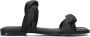 NUBIKK Slippers Dames Square Twist Maat: 37 Materiaal: Leer Kleur: Zwart - Thumbnail 3