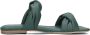 NUBIKK Slippers Dames Square Twist Maat: 36 Materiaal: Leer Kleur: Groen - Thumbnail 3