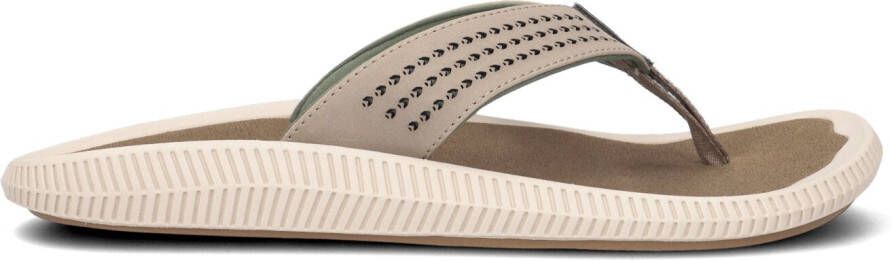OLUKAI Teenslippers Heren Ulele Maat: 43 Materiaal: Textiel Kleur: Bruin