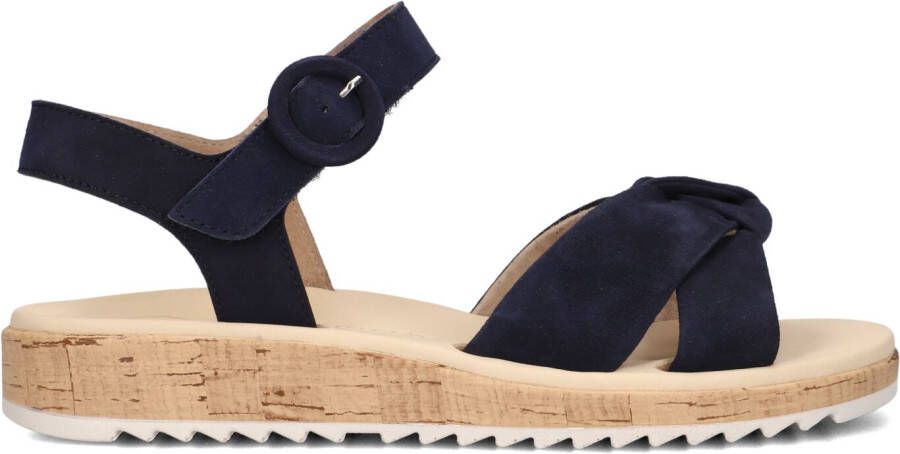 Paul Green Klassieke Blauwe Sandaal Velours Leer Blue Dames - Foto 6