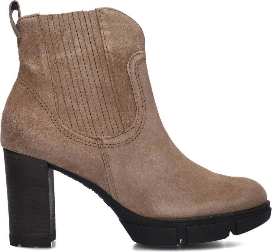 PAUL GREEN Enkellaarsjes Dames 9033 Maat: 41 5 Materiaal: Suède Kleur: Beige
