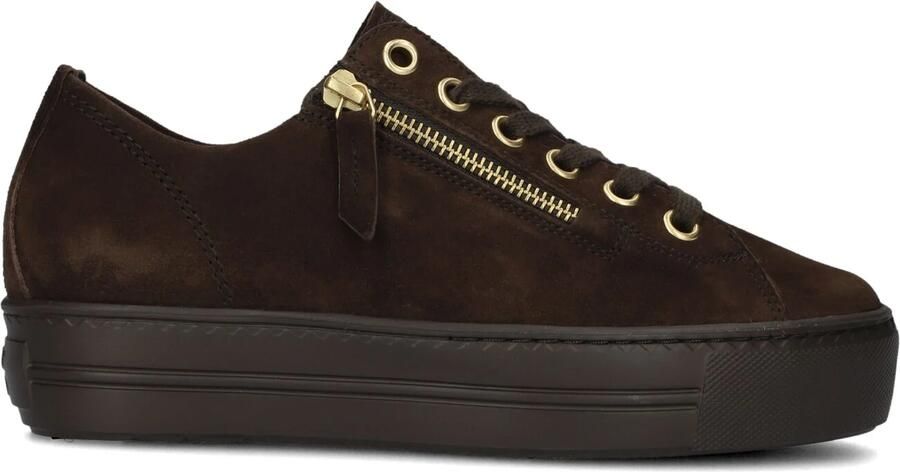 PAUL GREEN Lage Sneakers Dames 5006 Maat: 39 Materiaal: Suède Kleur: Bruin