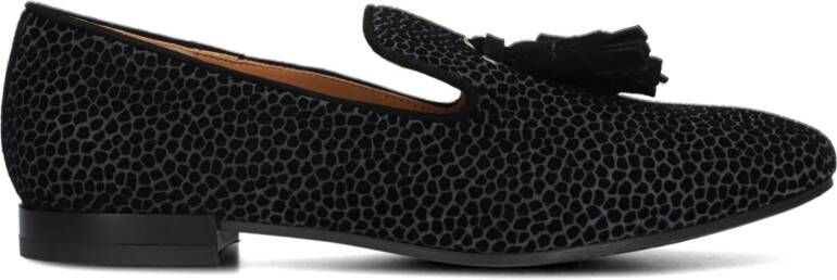 Pedro Miralles Giraffe Print Loafers in Grijs en Zwart Black Dames Schoenen