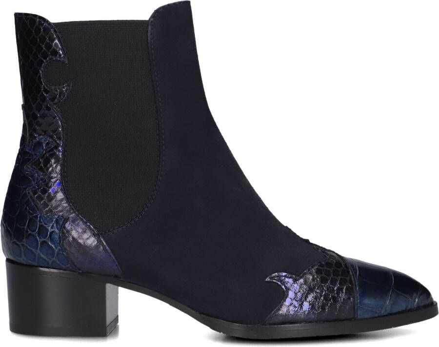 PERTINI Enkellaarsjes Dames 30961 Maat: 39 Materiaal: Leer Kleur: Blauw