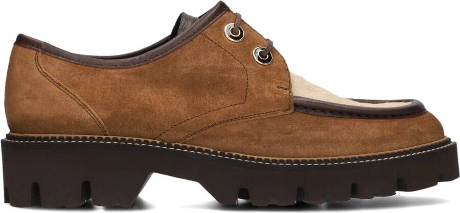 PERTINI Veterschoenen Dames 33037 Maat: 40 Materiaal: Suède Kleur: Camel