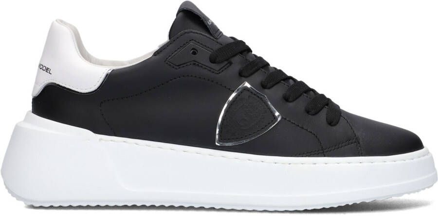 PHILIPPE MODEL Lage Sneakers Dames New Temple Maat: 38 Materiaal: Leer Kleur: Zwart