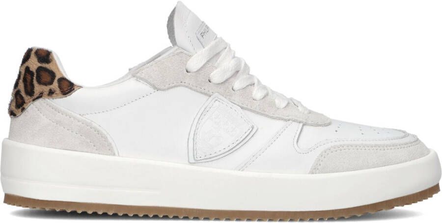 PHILIPPE MODEL Lage Sneakers Dames Nice Low Maat: 40 Materiaal: Leer Kleur: Wit