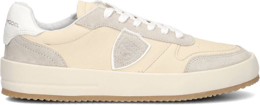 PHILIPPE MODEL Lage Sneakers Dames Nice Low Maat: 40 Materiaal: Leer Kleur: Beige - Foto 4