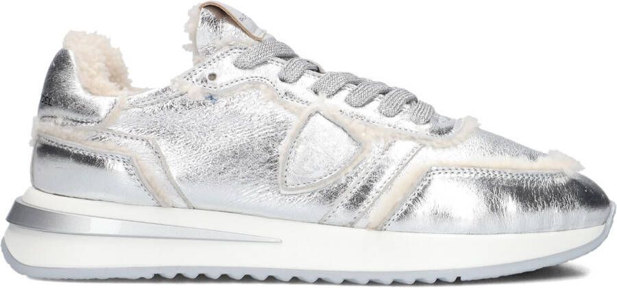 PHILIPPE MODEL Lage Sneakers Dames Tropez 2.1 Low Woman Maat: 41 Materiaal: Leer Kleur: Zilver