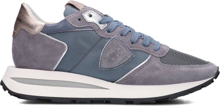 PHILIPPE MODEL Lage Sneakers Dames Tropez Haute Low Maat: 37 Materiaal: Suède Kleur: Paars