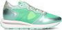 PHILIPPE MODEL Lage Sneakers Dames Tropez Haute Low Woman Maat: 36 Materiaal: Leer Kleur: Groen - Thumbnail 3