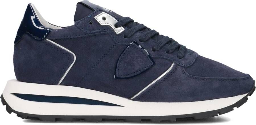 PHILIPPE MODEL Lage Sneakers Dames Tropez Haute Low Woman Maat: 41 Materiaal: Suède Kleur: Blauw