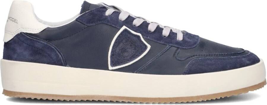 PHILIPPE MODEL Lage Sneakers Heren Nice Low Man Maat: 42 Materiaal: Suède Kleur: Blauw - Foto 3
