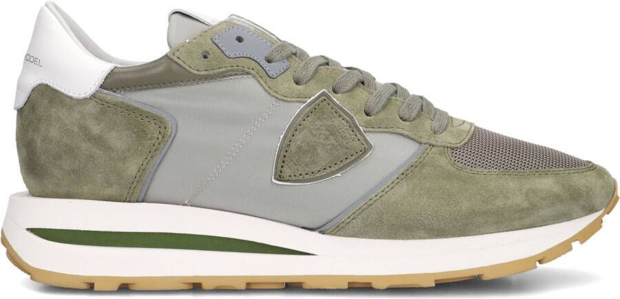 PHILIPPE MODEL Lage Sneakers Heren Tropez Haute Low Man Maat: 47 Materiaal: Suède Kleur: Groen
