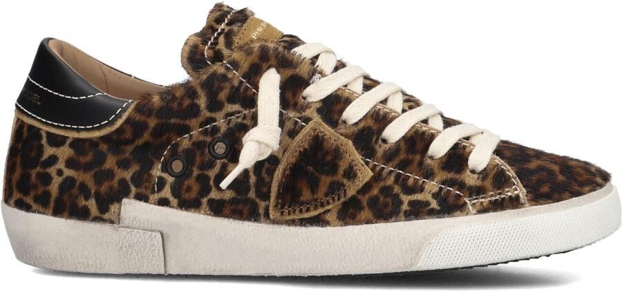PHILIPPE MODEL Lage Sneakers Dames Prsx Low Woman Ponyhair Bruin - Foto 3