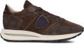 PHILIPPE MODEL Lage Sneakers Heren Tropez Haute Low Man Suède Bruin - Bruin
