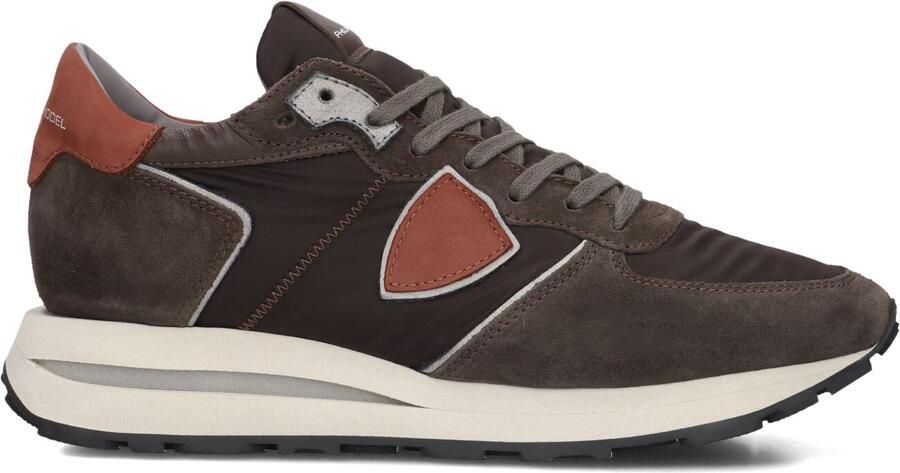 PHILIPPE MODEL Lage Sneakers Heren Tropez Haute Low Man Textiel Bruin