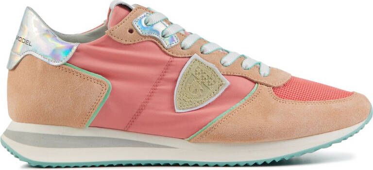Philippe Model Sneakers Dames Lage sneakers Damesschoenen Canvas TRPX LD Koraal