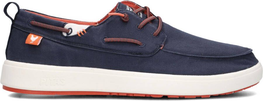 PITAS Instappers Heren Maui Maat: 45 Materiaal: Canvas Kleur: Blauw