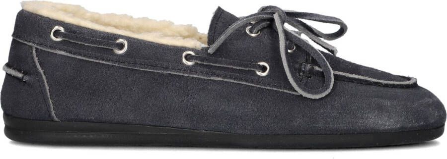 POSA Mocassins Dames Boat Loafer Veg-shearling Maat: 39 Materiaal: Suède Kleur: Blauw