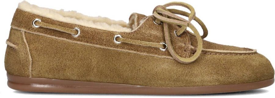 POSA Mocassins Dames Boat Loafer Veg-shearling Maat: 39 Materiaal: Suède Kleur: Bruin