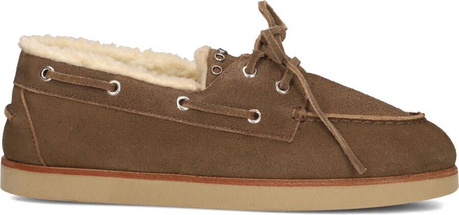 POSA Loafers Dames Deck Loafer Shearling Maat: 40 Materiaal: Suède Kleur: Bruin