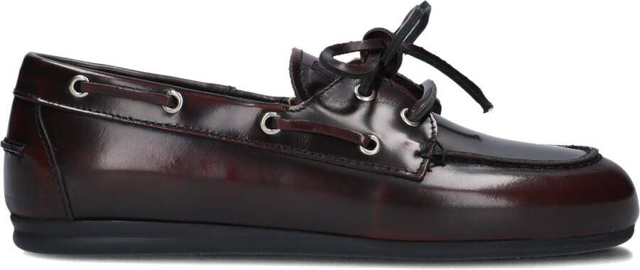 POSA Mocassins Dames Boat Loafer Brushed Maat: 37 Materiaal: Leer Kleur: Rood