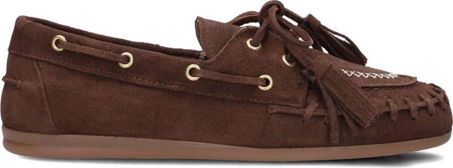 POSA Mocassins Dames Boat Loafer Fringe Maat: 37 Materiaal: Suède Kleur: Bruin