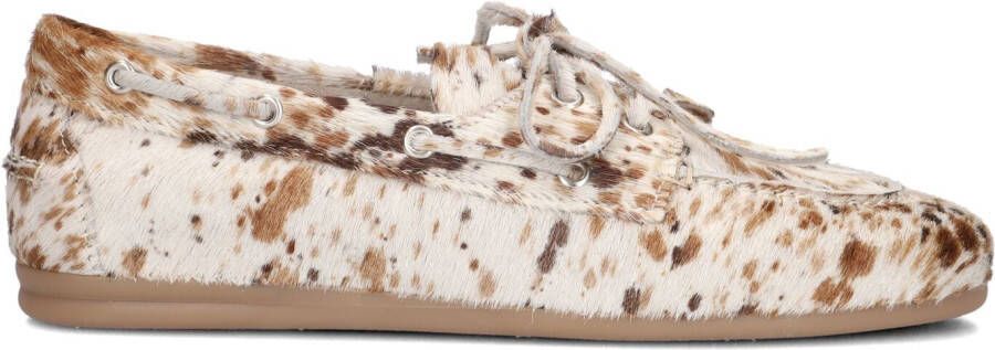 POSA Mocassins Dames Boat Loafer Maat: 41 Materiaal: Ponyhair Kleur: Beige